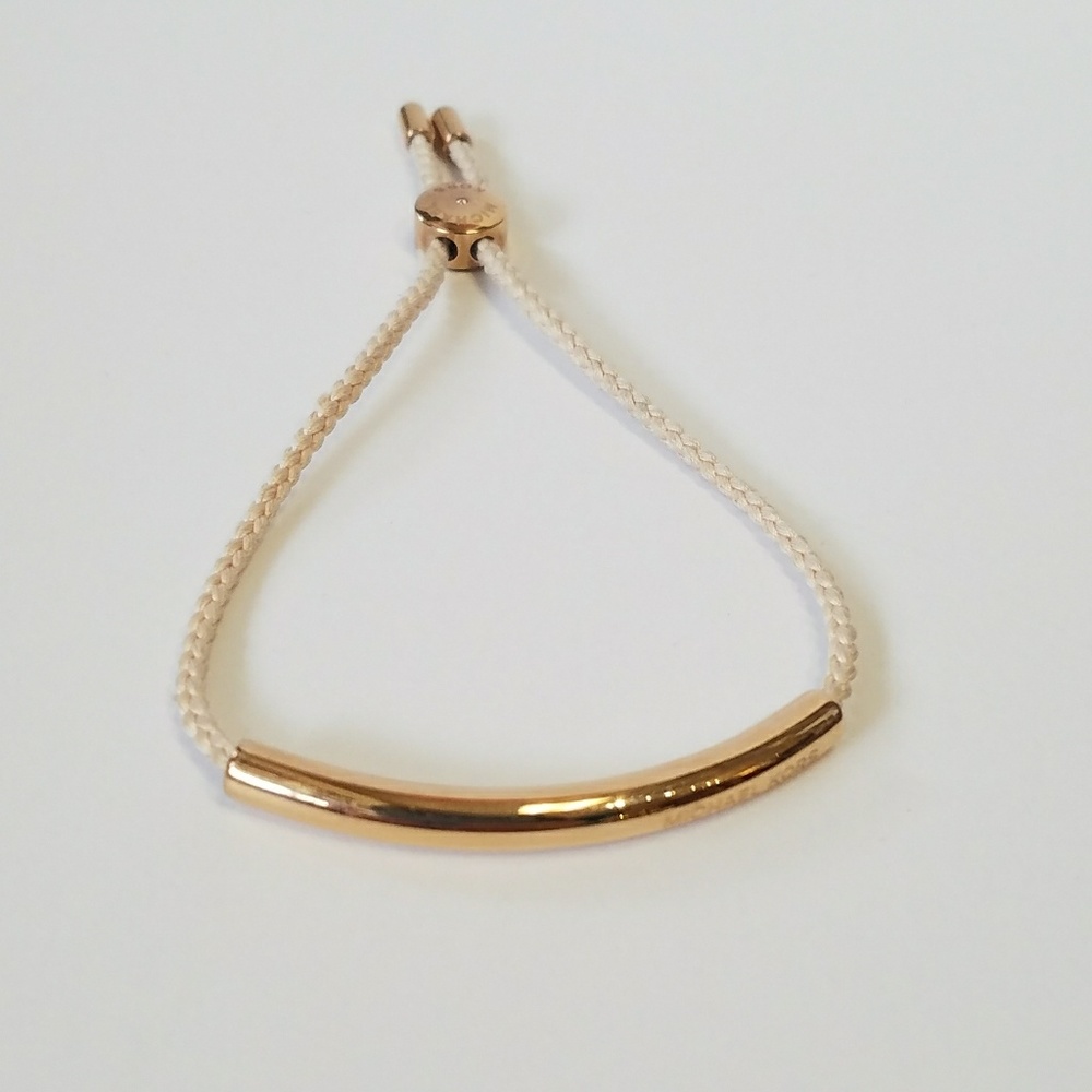 Michael Kors NWOT rose gold nylon braided slider